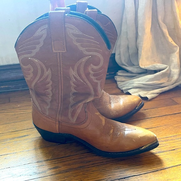 Genuine Leather Steel Tip cowboy boots - Picture 1 of 3